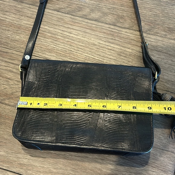 Brahmin all leather vintage crossbody bag in black - Picture 13 of 16